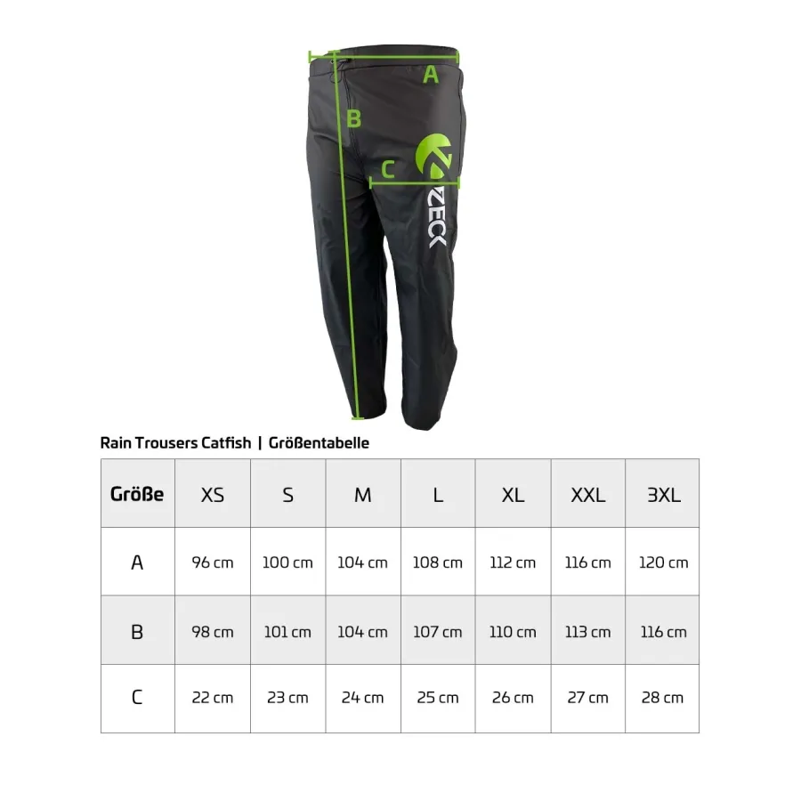 Kišne pantalone Zeck: Catfish Rain Trousers ZECK, zelene boje, sa elastikom u pojasu