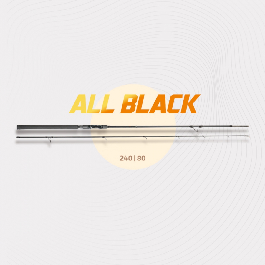  Zeck All Black 240 | 80 varaličarski štap za ribolov grabljivica - 240cm, 80g